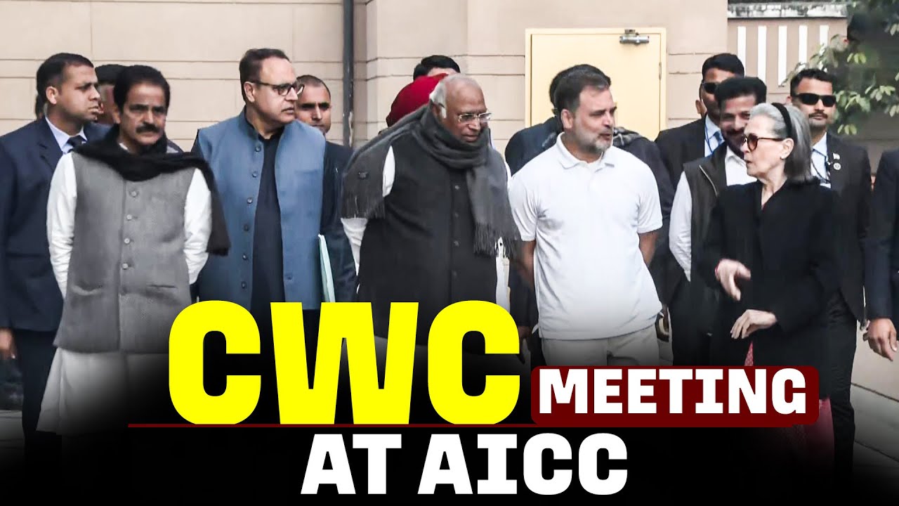 LIVE: Members of the Congress Working Committee holds meeting at AICC Headquarters in Indira Bhawan