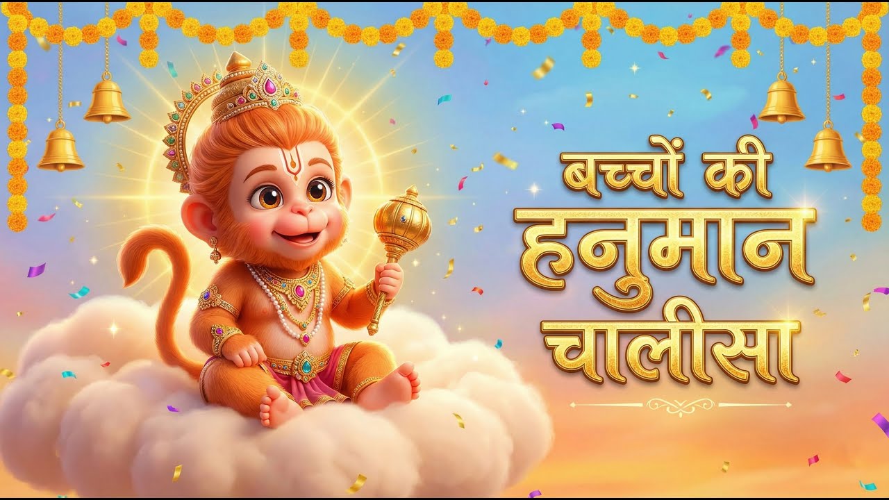🔴🕉️ Hanuman Chalisa for Kids LIVE | Peaceful Chanting for Children | Bedtime & Morning Prayer