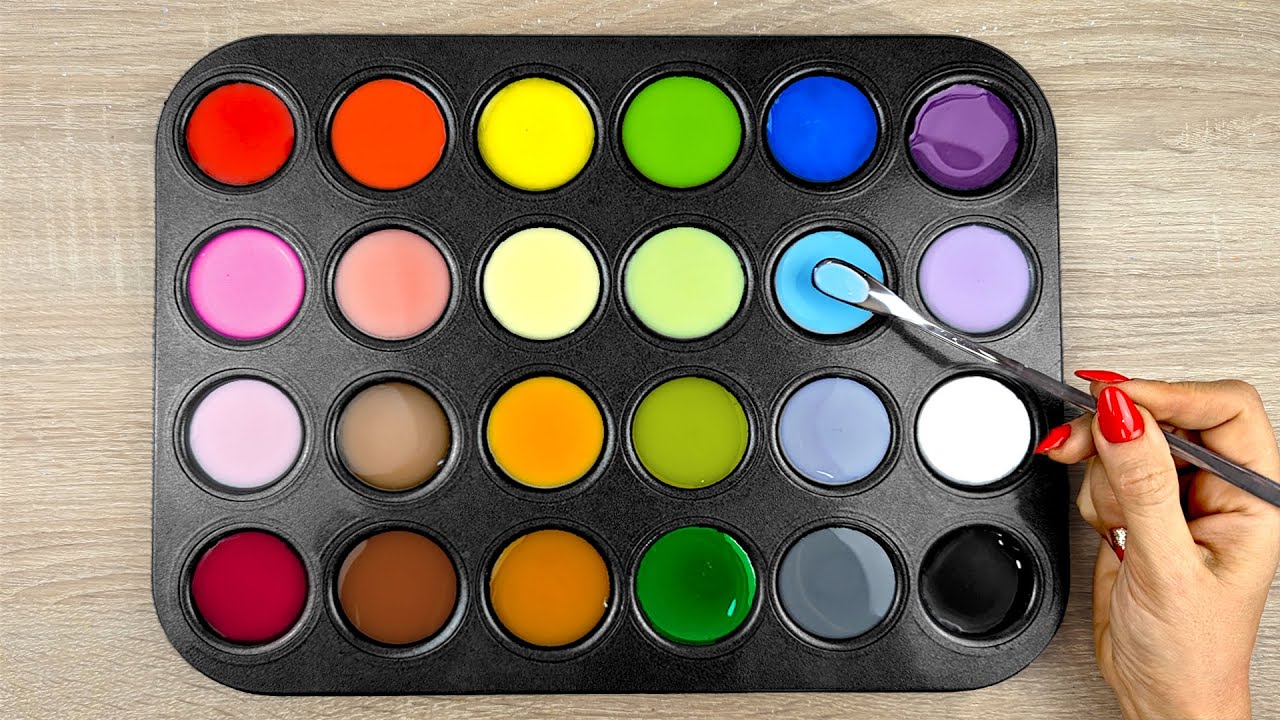 Making 24 Colors with Only 3 Primary Colors! Satisfying Color Mixing