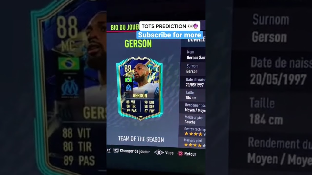 TEAM OF THE SEASON PREDICTION FOR FIFA 22 😍😍