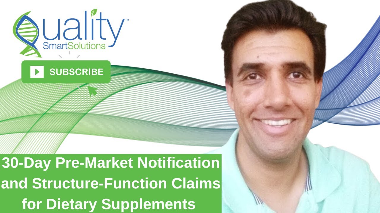 30-Day Pre-Market Notification and Structure-Function Claims for Dietary Supplements Unlocked
