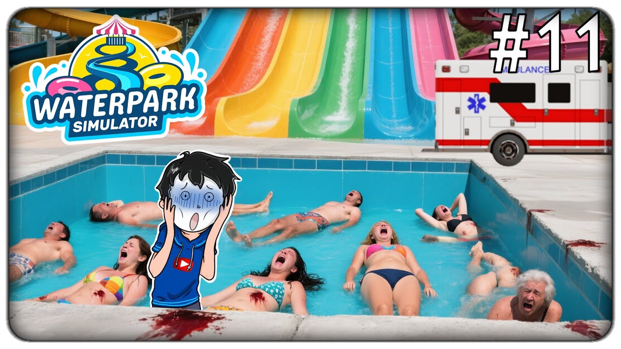 HO DISTRUTTO UNA PISCINA PER ERRORE E HO CAUSATO DECINE DI FERlTI | Waterpark Simulator ep.11