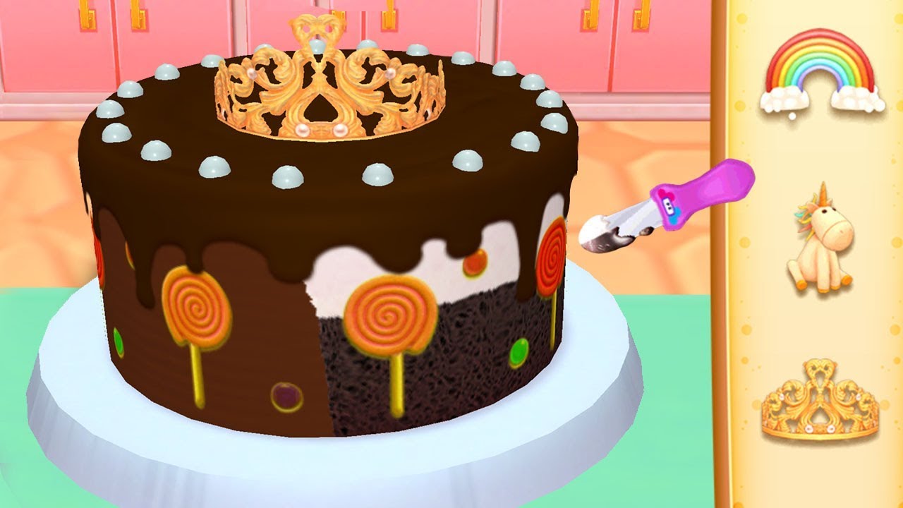 Fun Kids Cooking Game - Cake Maker Bakery Color, Decorate Serve Tasty Cakes Kids Games