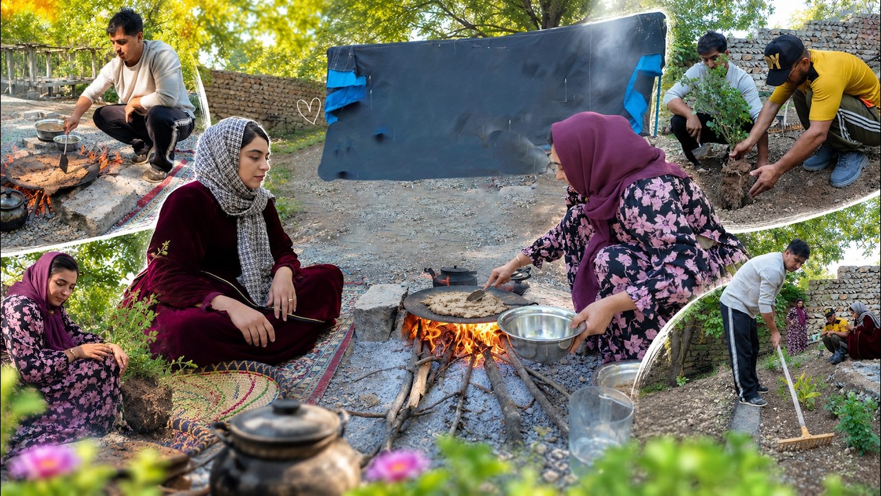 A New Garden & Traditional Acorn Bread 🌿 Authentic Village Life