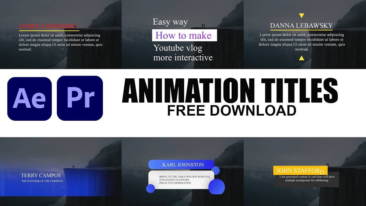 New lower third premiere pro templates free download
