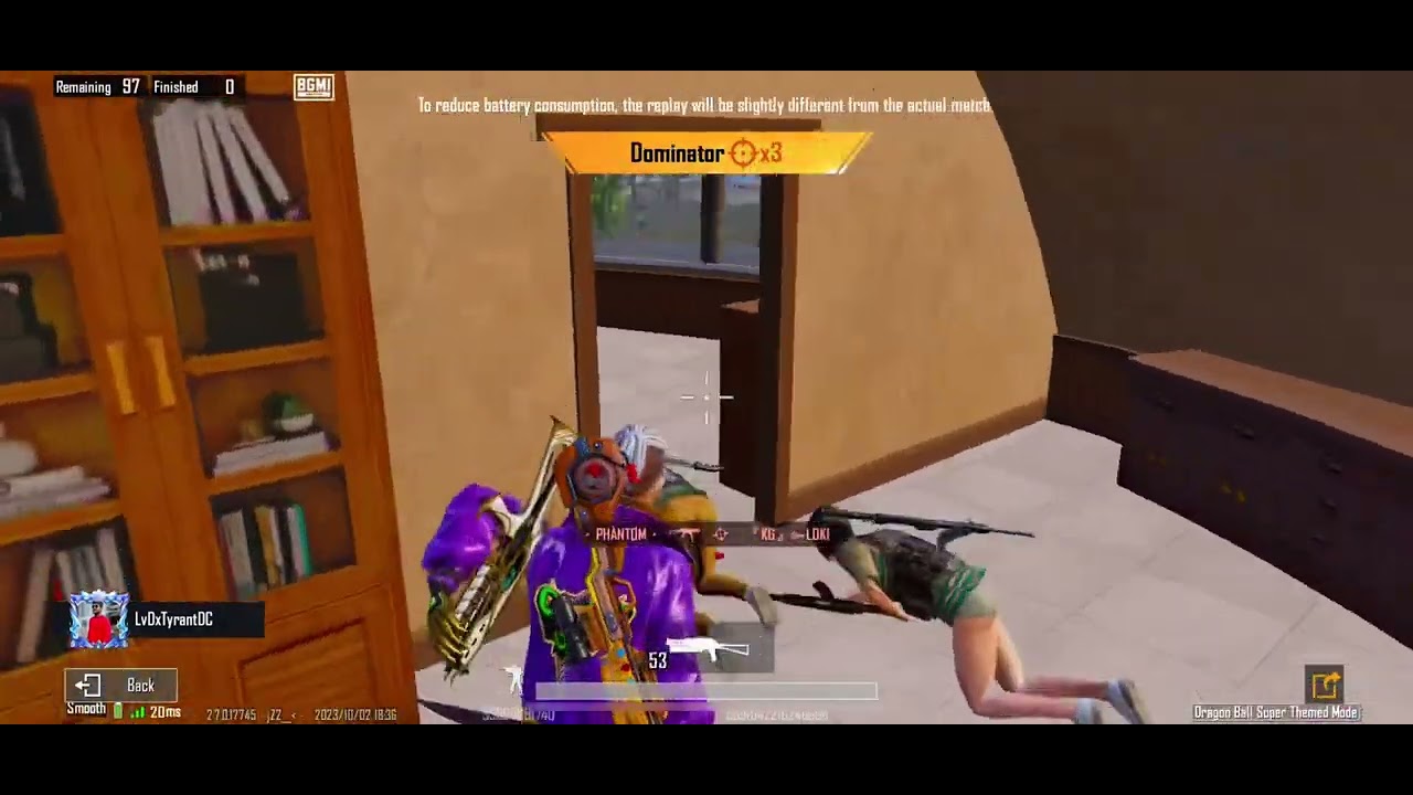 Dragon Ball Village instant fight 1V4 by ￼LvDxtyrantDC@anishprasana9246 #dragonball #bgmi #gaming