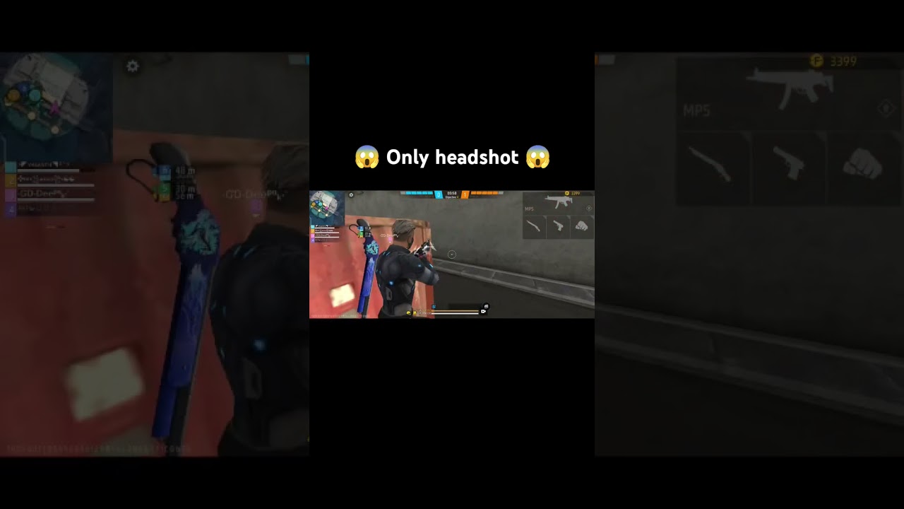 Desert and MP5 only onetap gameplay in gd queen live ke  custom room mei #freefire