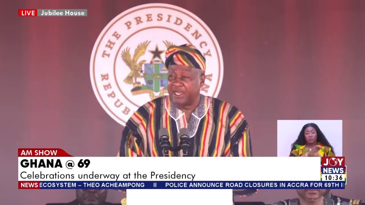 Ghana@69: President John Mahama Calls for Integrity, Merit and National Renewal