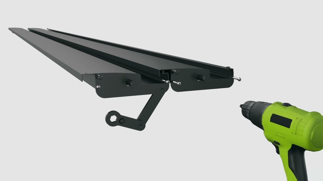 Montagevideo SUNS: Pergola aus Aluminium mit Lamellendach (ab 5,3m Länge)