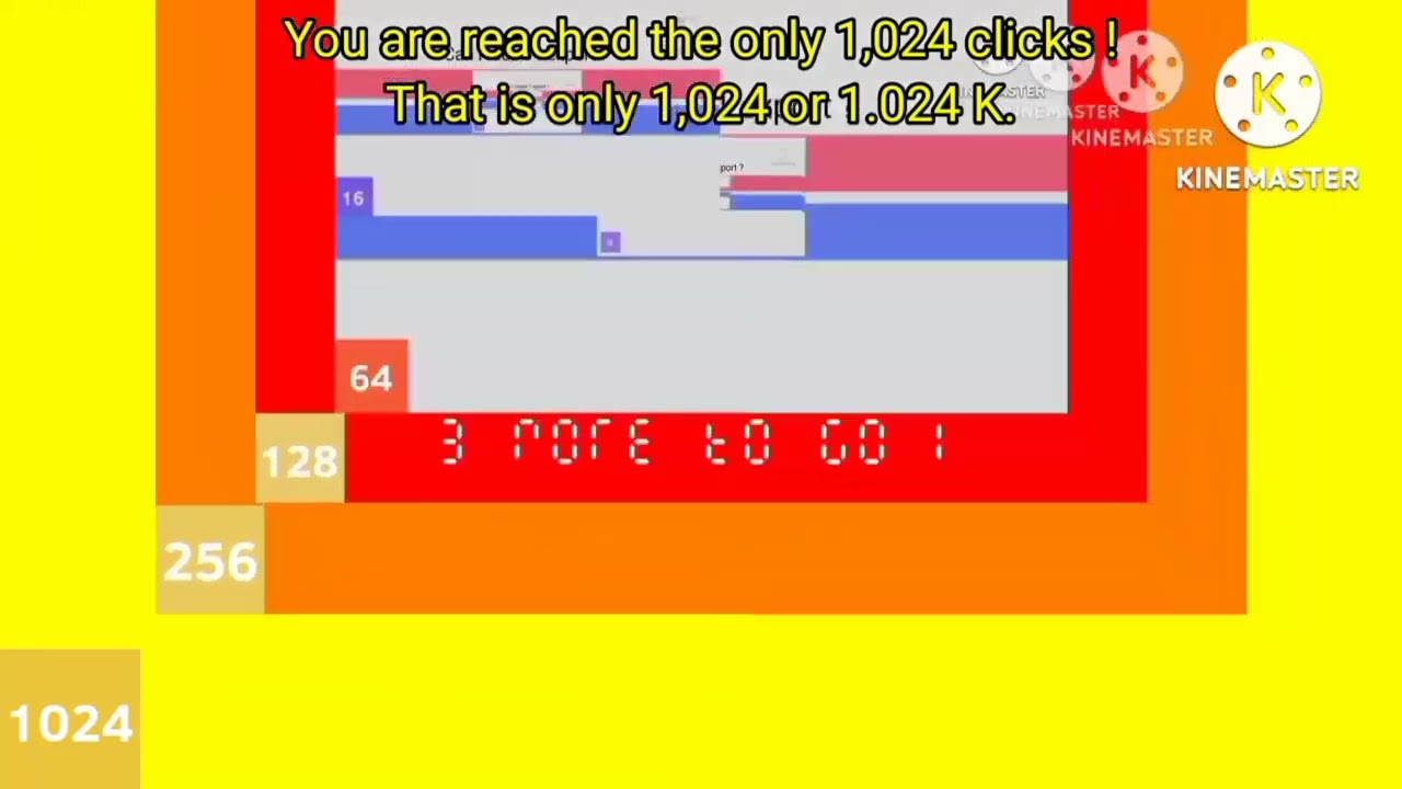 Clicking Yes until 19MilB Times (part 1): 1,048,576 Times