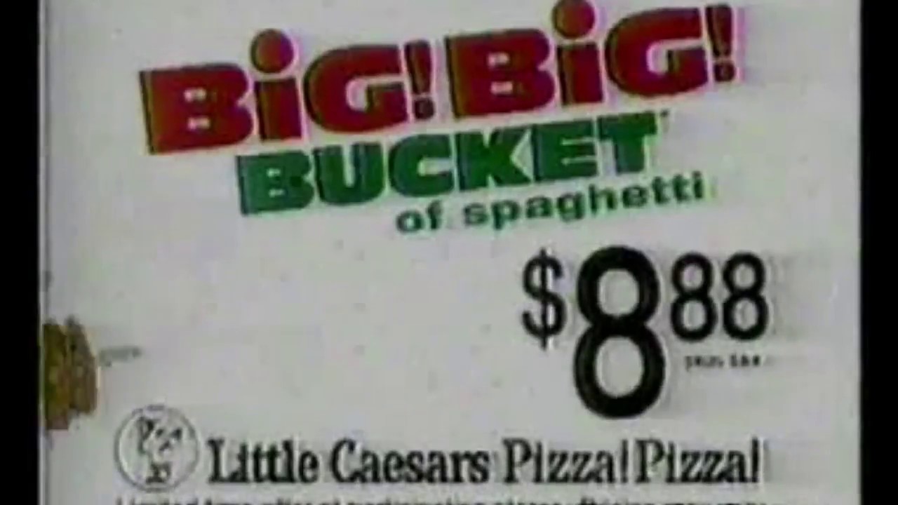 1990’s commercial Little Caesar’s Big Big Cheese Bucket