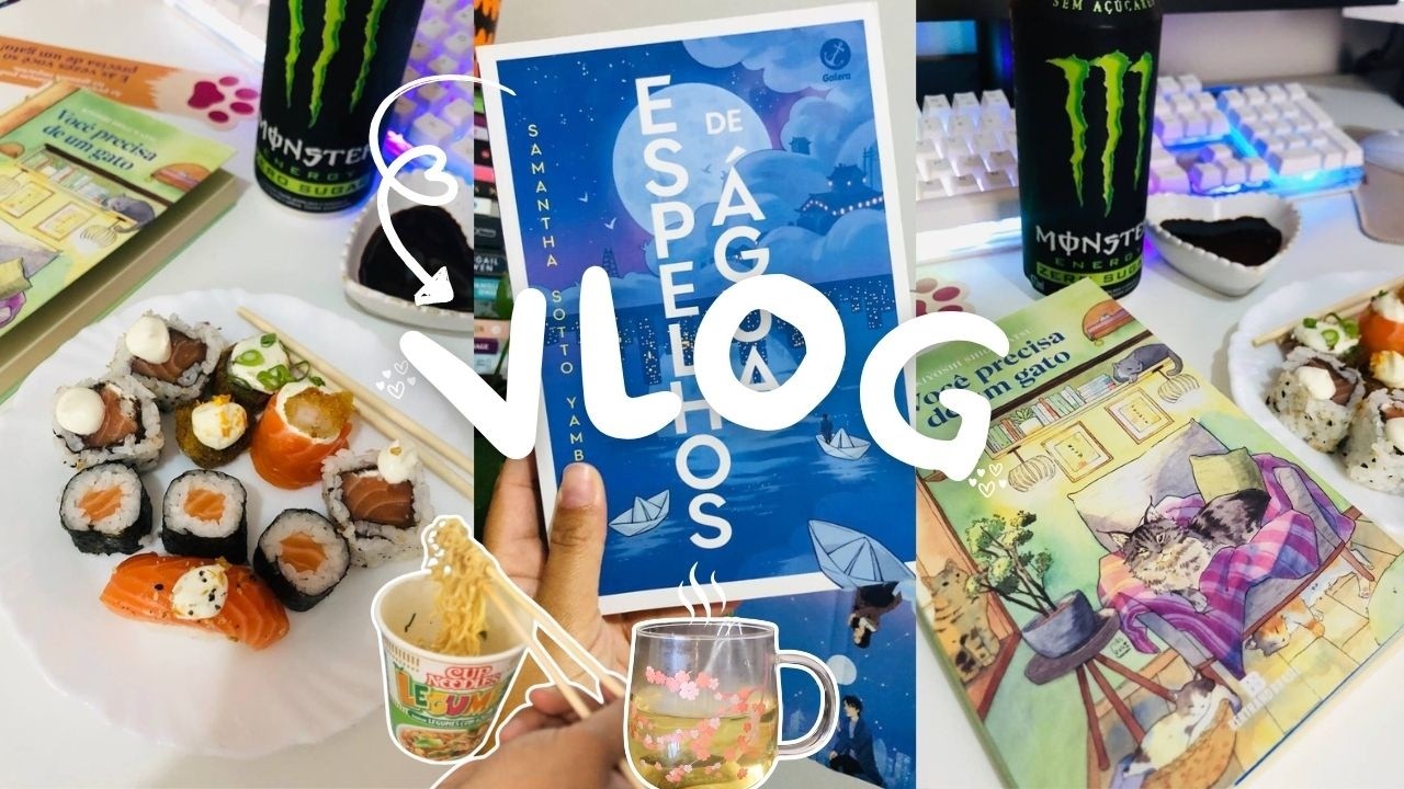 lendo APENAS ficção asiática nesse vlog 🥣🍣 (ESPELHOS DE ÁGUA + VOCÊ PRECISA DE UM GATO) 😺🎐