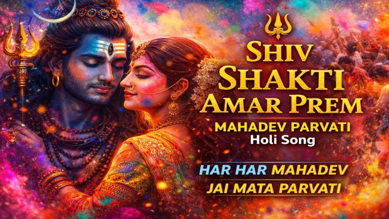 Mahadev Ke Sang Holi 🔱🌈 | Shiv Parvati Divine Love Song | Har Har Mahadev 2026