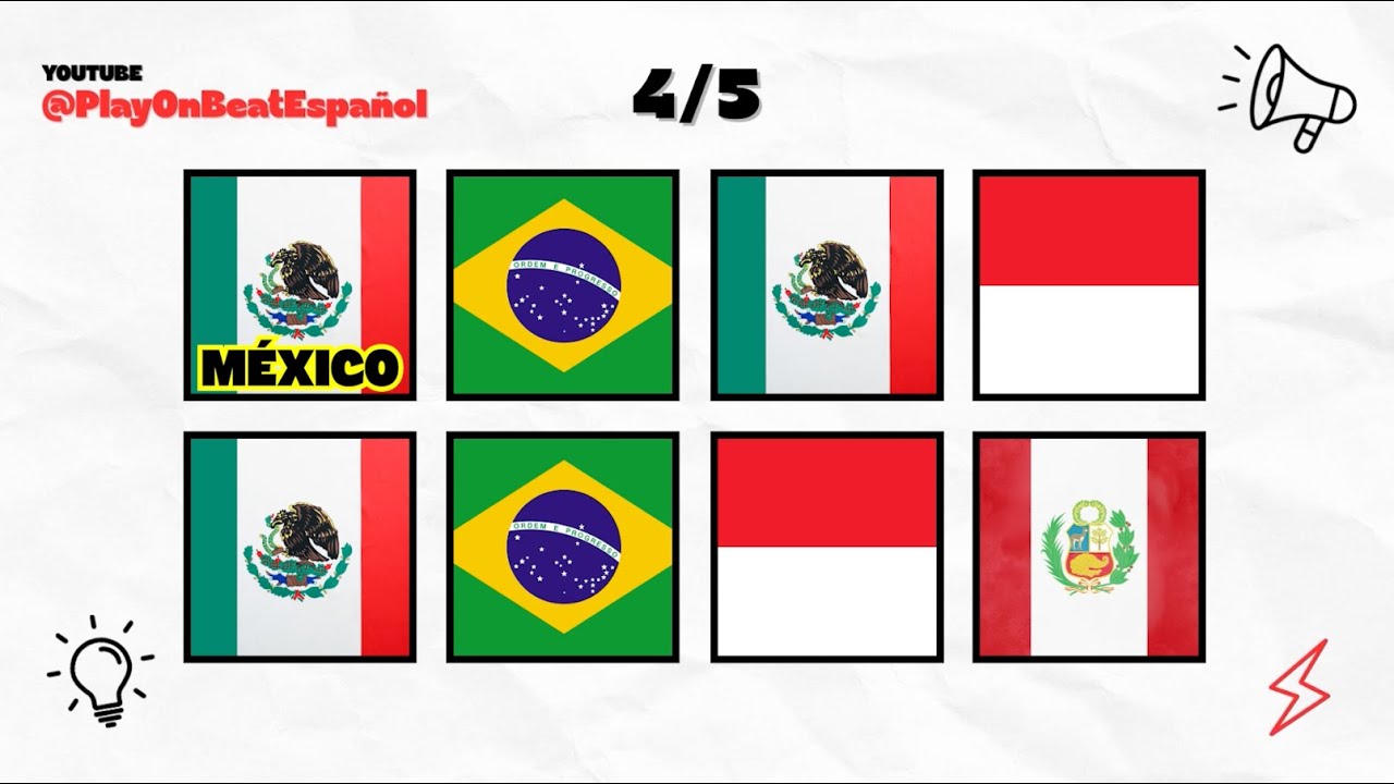 Say The Word On Beat ESPAÑOL: Banderas del Mundo (Di La Palabra Al Ritmo)