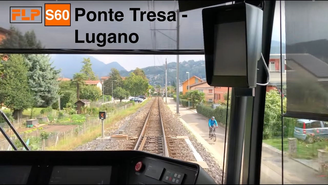 🇨🇭 Cab Ride: FPL Ferrovie Luganesi | S60: Ponte Tresa - Agno - Lugano | Stadler Tramlink