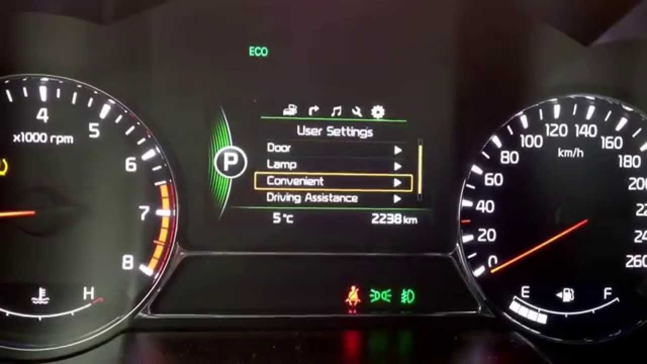 Kia K5 2014 cluster language changing