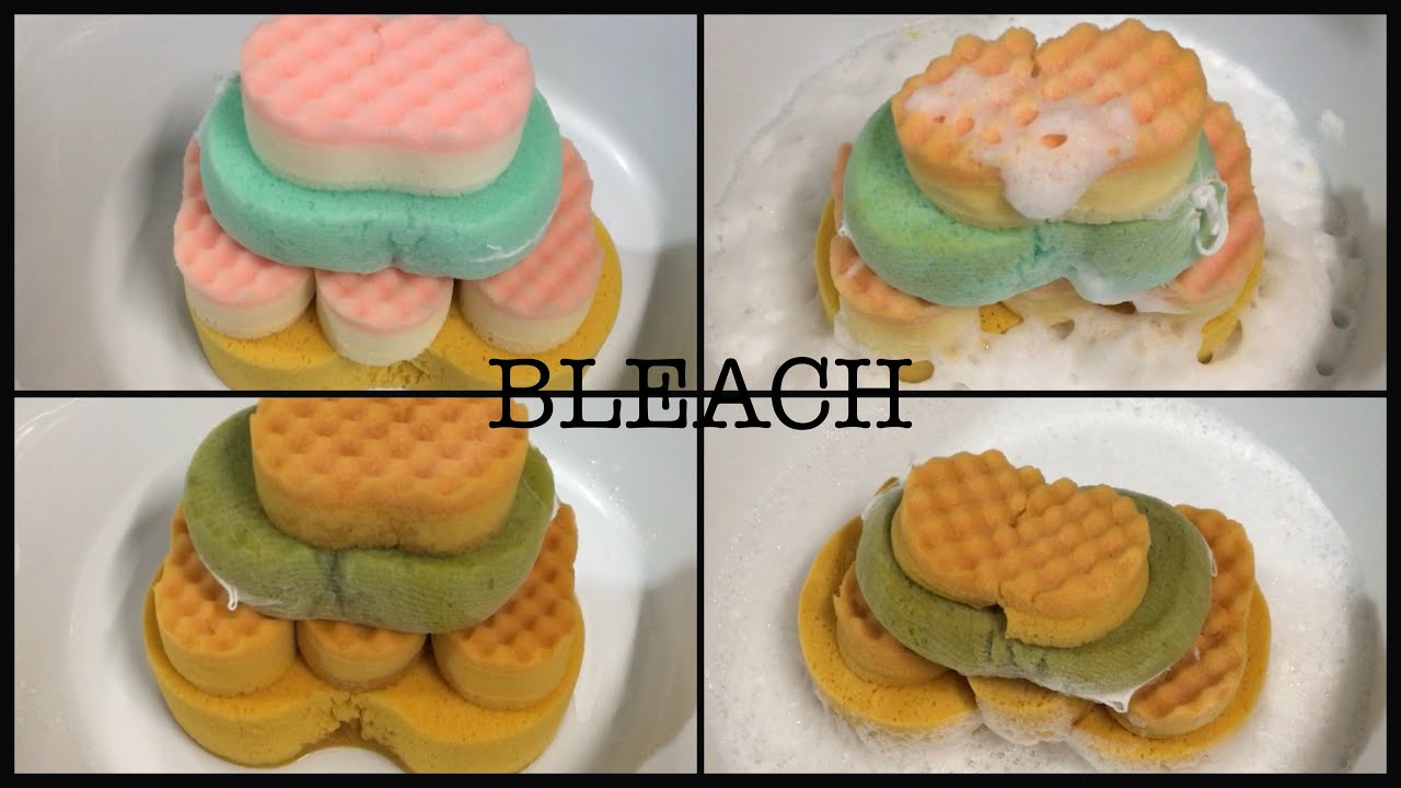 【ASMR】sponge bleach🧽✨キッチン泡ハイターでスポンジブリーチ！🧽✨