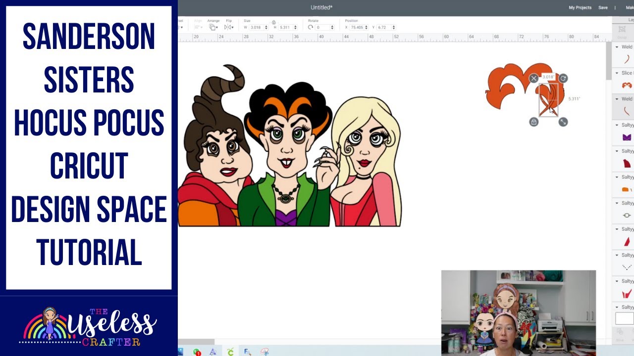Sanderson Sisters from Hocus Pocus | Off the Mat Cricut Design Space Tutorial