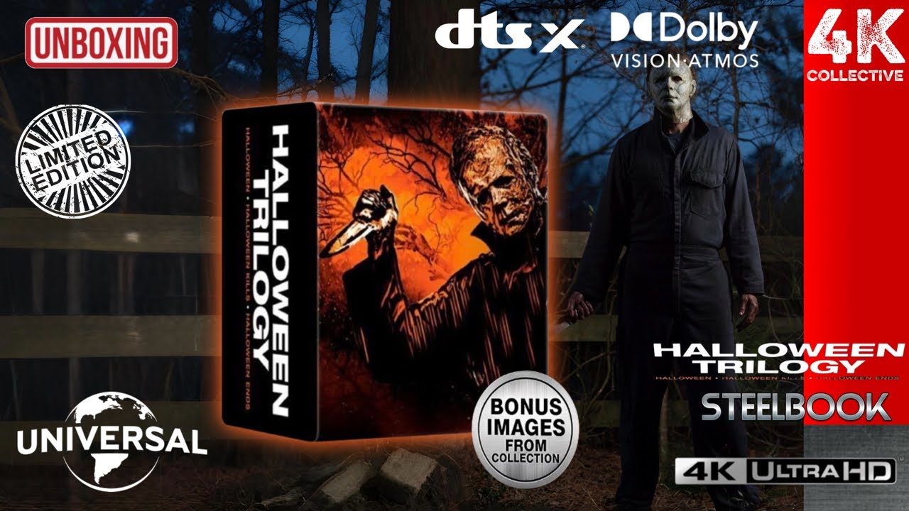 Halloween Trilogy 4K UltraHD Blu-Ray Ultimate Steelbook Collection Unboxing + some extras