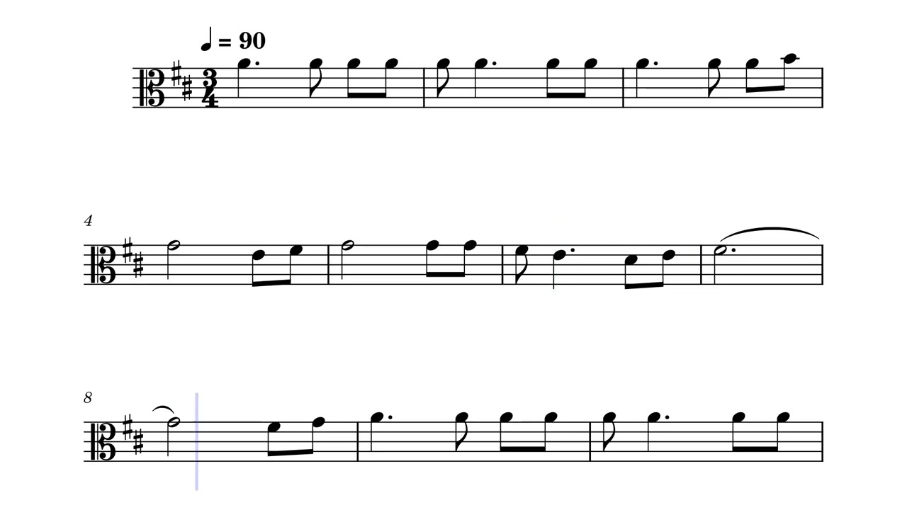 Himno #25 Siento la presencia del señor para viola