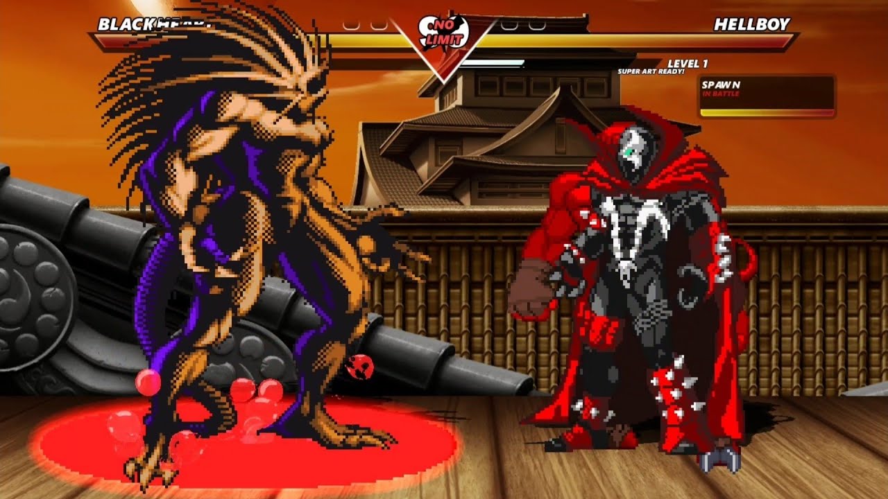 BLACKHEART vs HELLBOY & SPAWN - Highest Level Incredible Epic Fight!