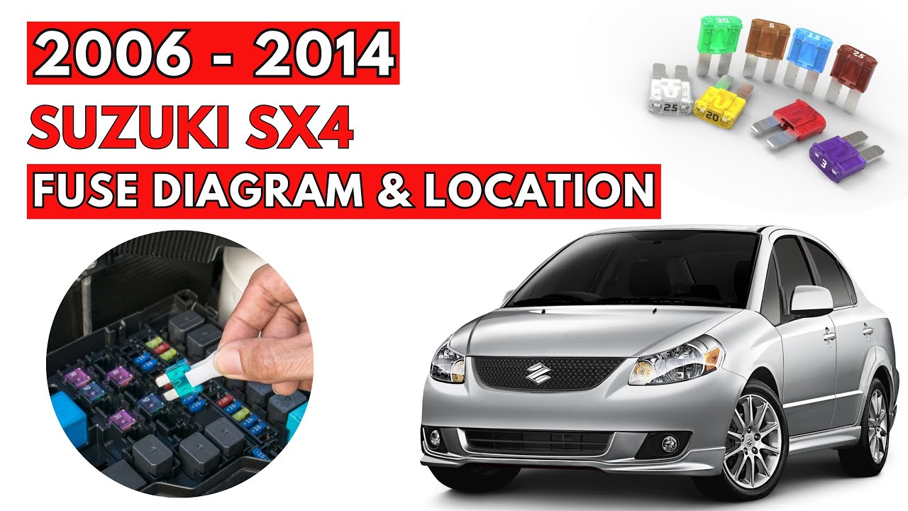 Suzuki SX4 (2006 to 2014) Fuse Box Diagrams & Location User Guide