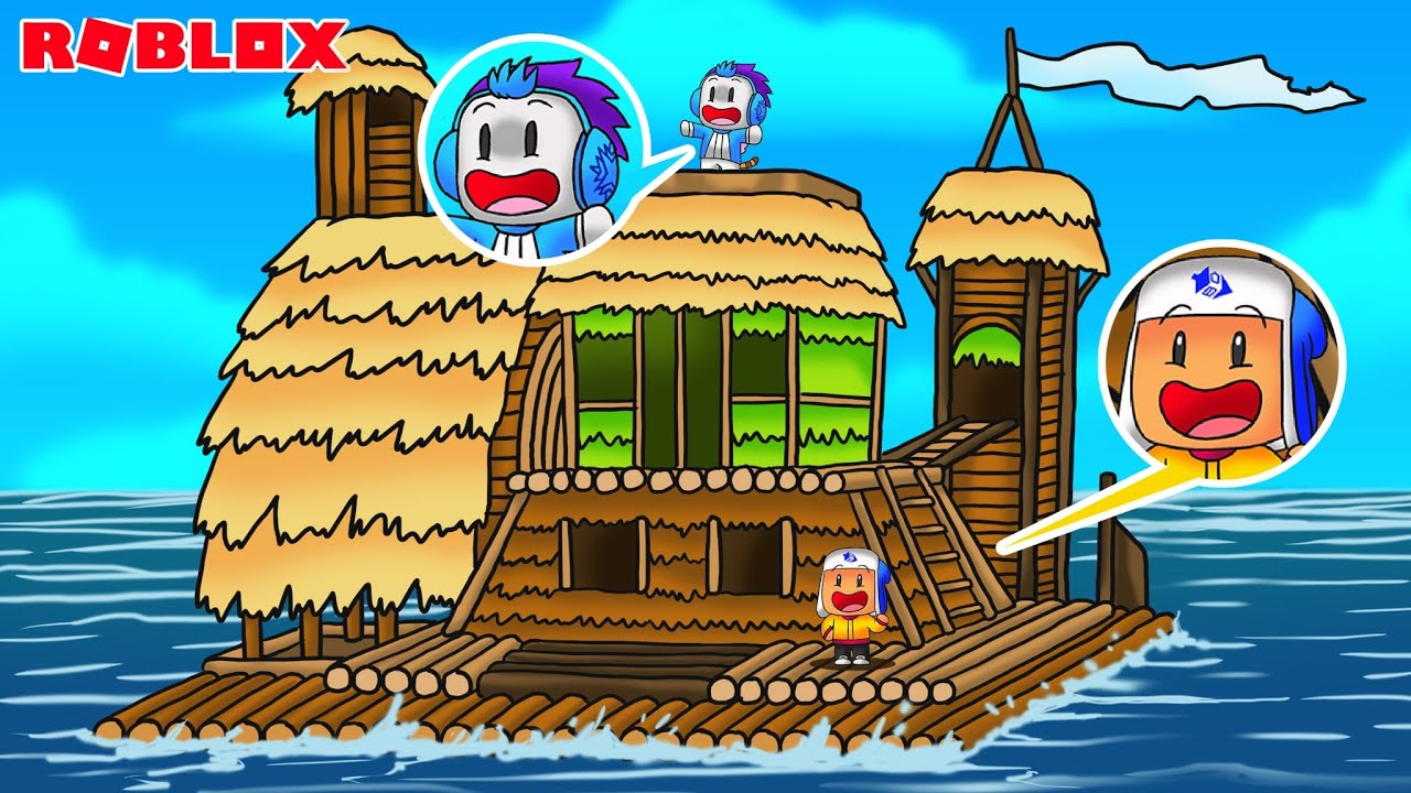 BABY DEL DAN MOCIL MEMBUAT RUMAH MEWAH DI ATAS AIR DI TENGAH LAUT ANTARTIKA ROBLOX!!