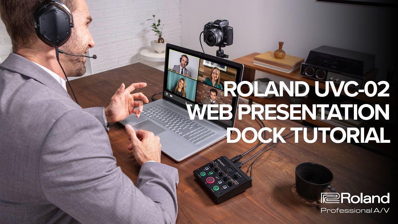 Как использовать док-станцию ​​для веб-презентаций Roland UVC-02