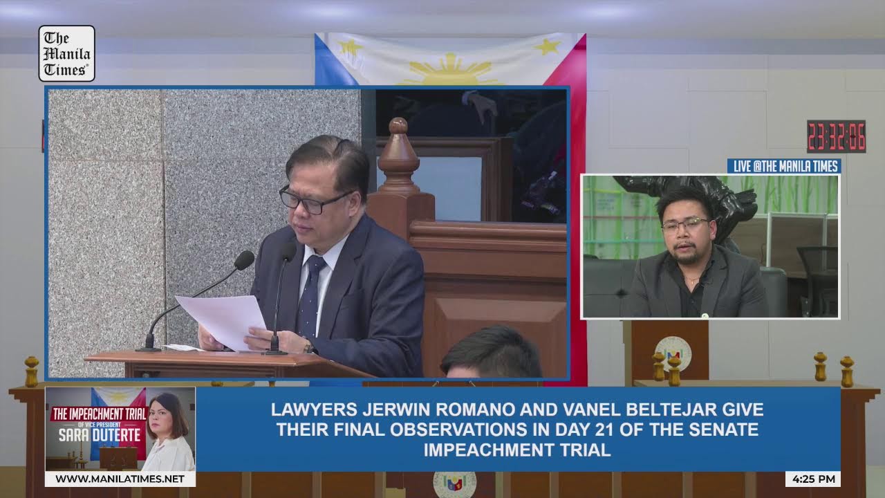Day 21: Impeachment trial of Vice President Sara Duterte