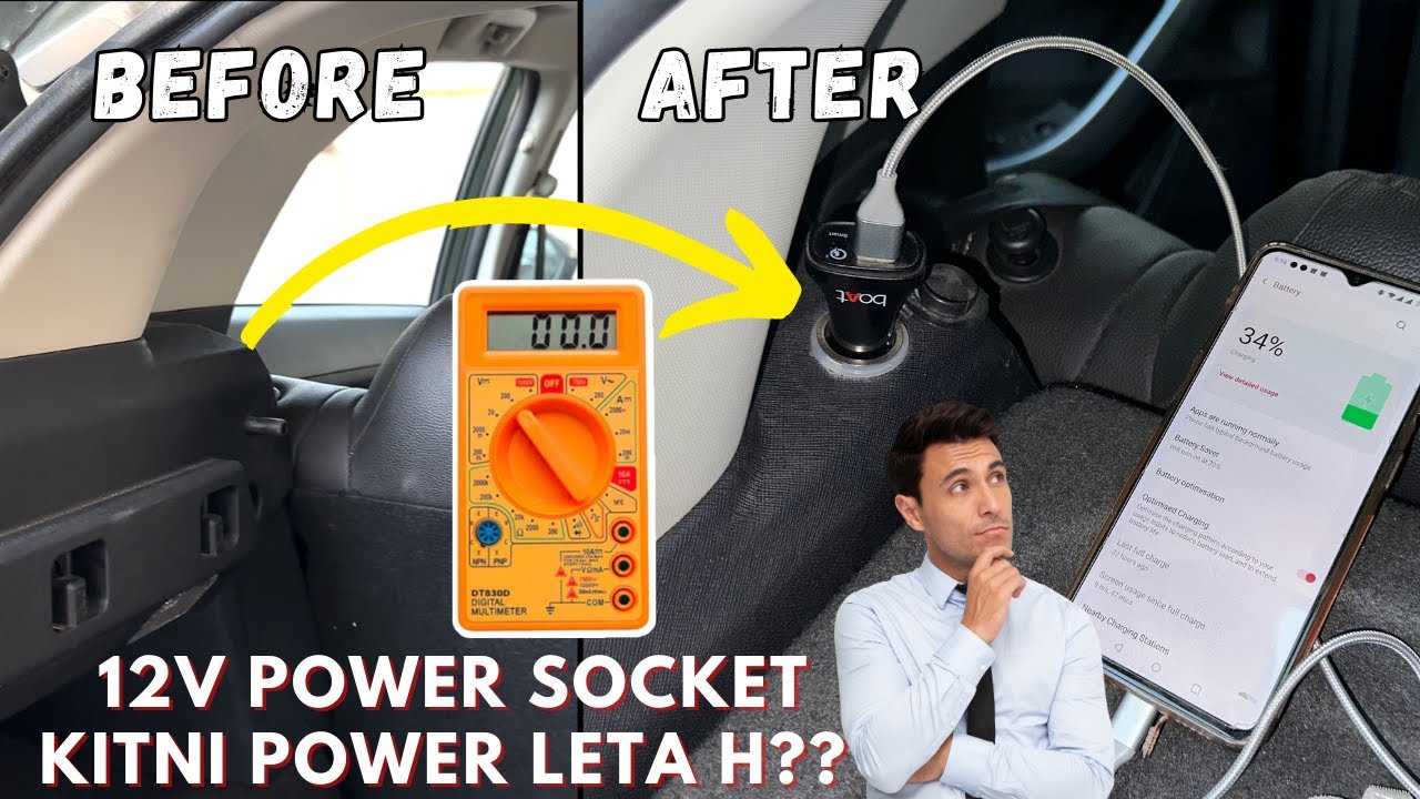 Ab Piche Baithne Walo Ke Bhi Maze 😃 | How To Install Rear 12V Power Socket In Car? #tatanexon
