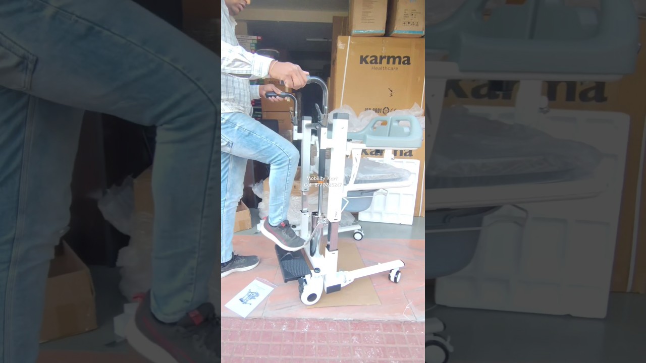Fast Assemble Hydraulic Patient Lift and Transfer Chair for Seniors Patients Healthcare Home
