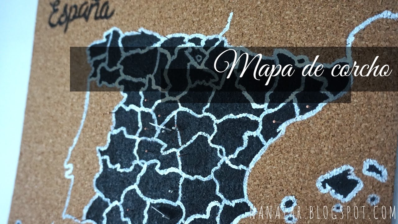 Mapa de corcho - Espa&ntilde;a (Cork board map)