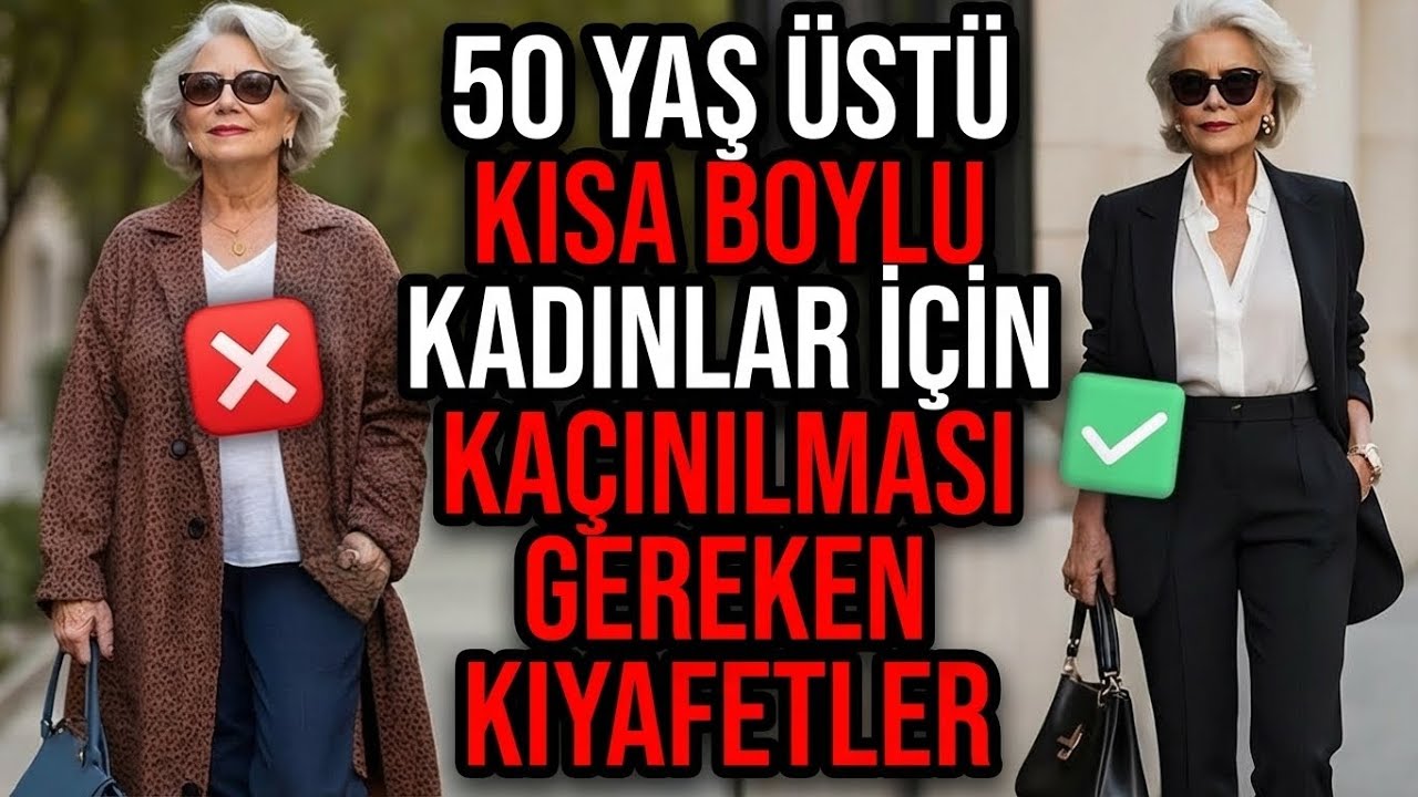 50 Yaş Üstü Kısa Boylu Kadınların Kaçınması Gereken 15 Moda Hatası!