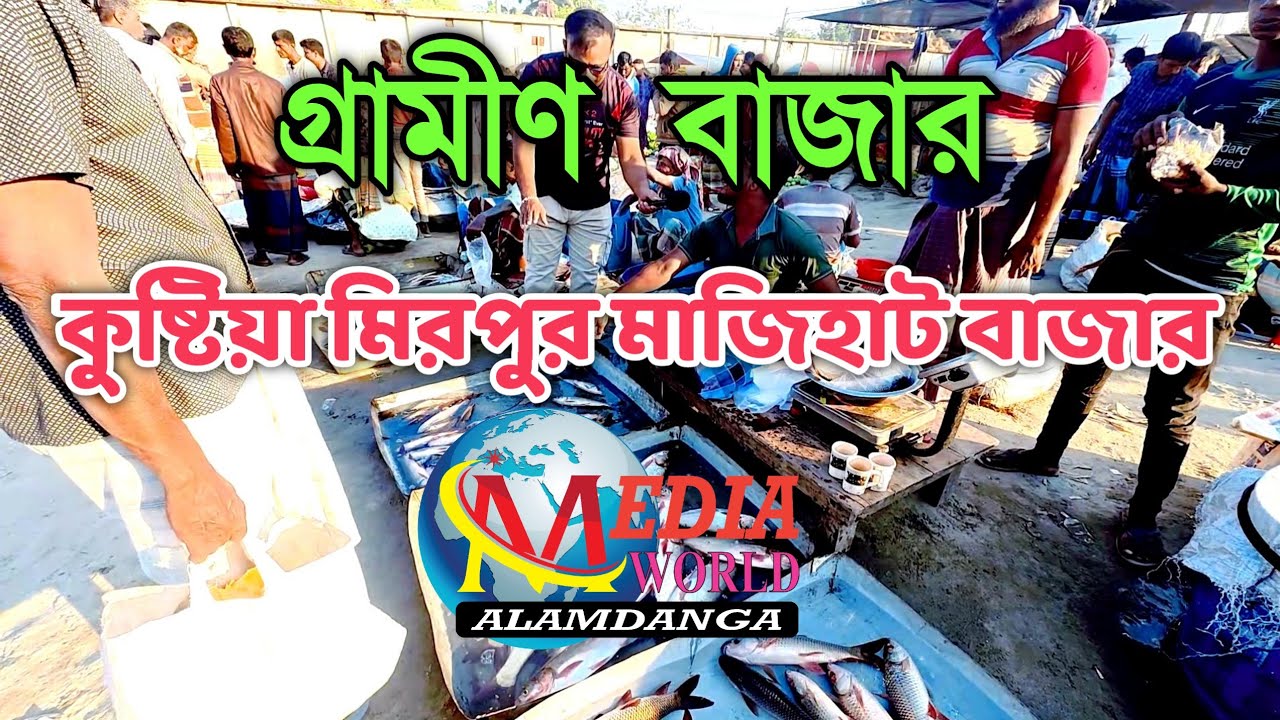 গ্রামীণ বাজারের দৃশ্য || কুষ্টিয়া জেলার মিরপুর উপজেলার মাজিহাট বাজার 