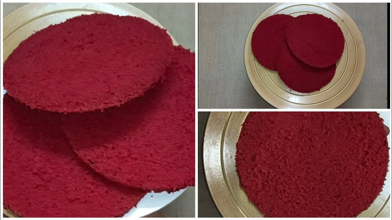 Perfect ½ kg Red Velvet Cake Sponge Recipe | No Curd | No Egg | Eggless Red Velvet Cake Sponge |