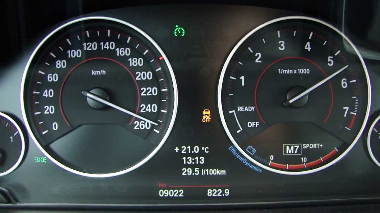 New BMW 328i Sport Touring F31 (2012) 0-258 km/h Acceleration (V-max)