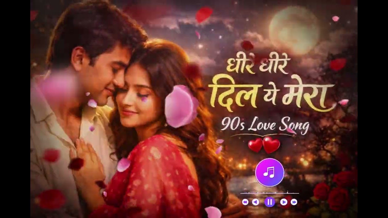 धीरे धीरे दिल ये मेरा ❤️ | 90s Love Song | Romantic Hindi Song | Old Bollywood Style