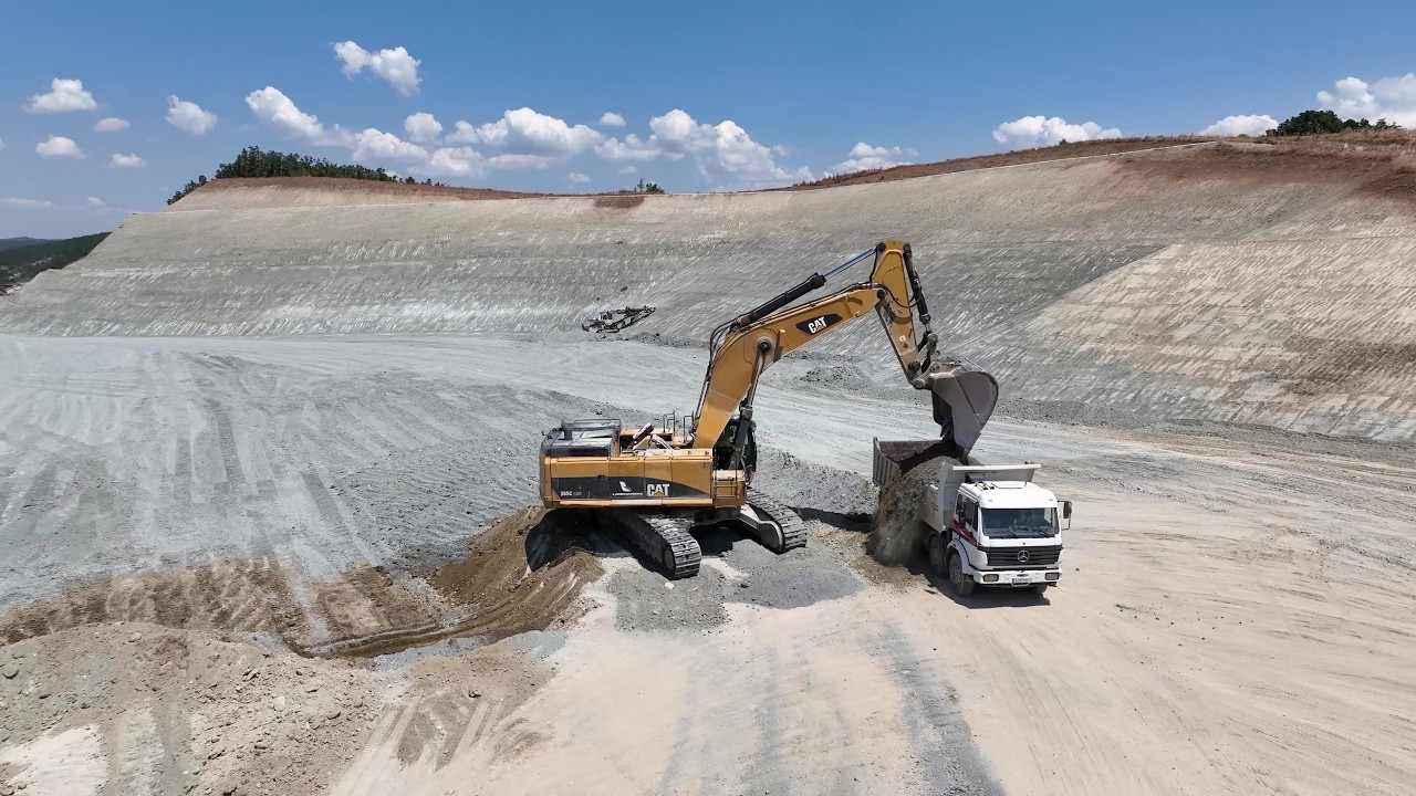 Building Mega Highway: 4K Drone Footage Of ERGON Heavy Equipment In Action - Sotiriadis/Labrianidis
