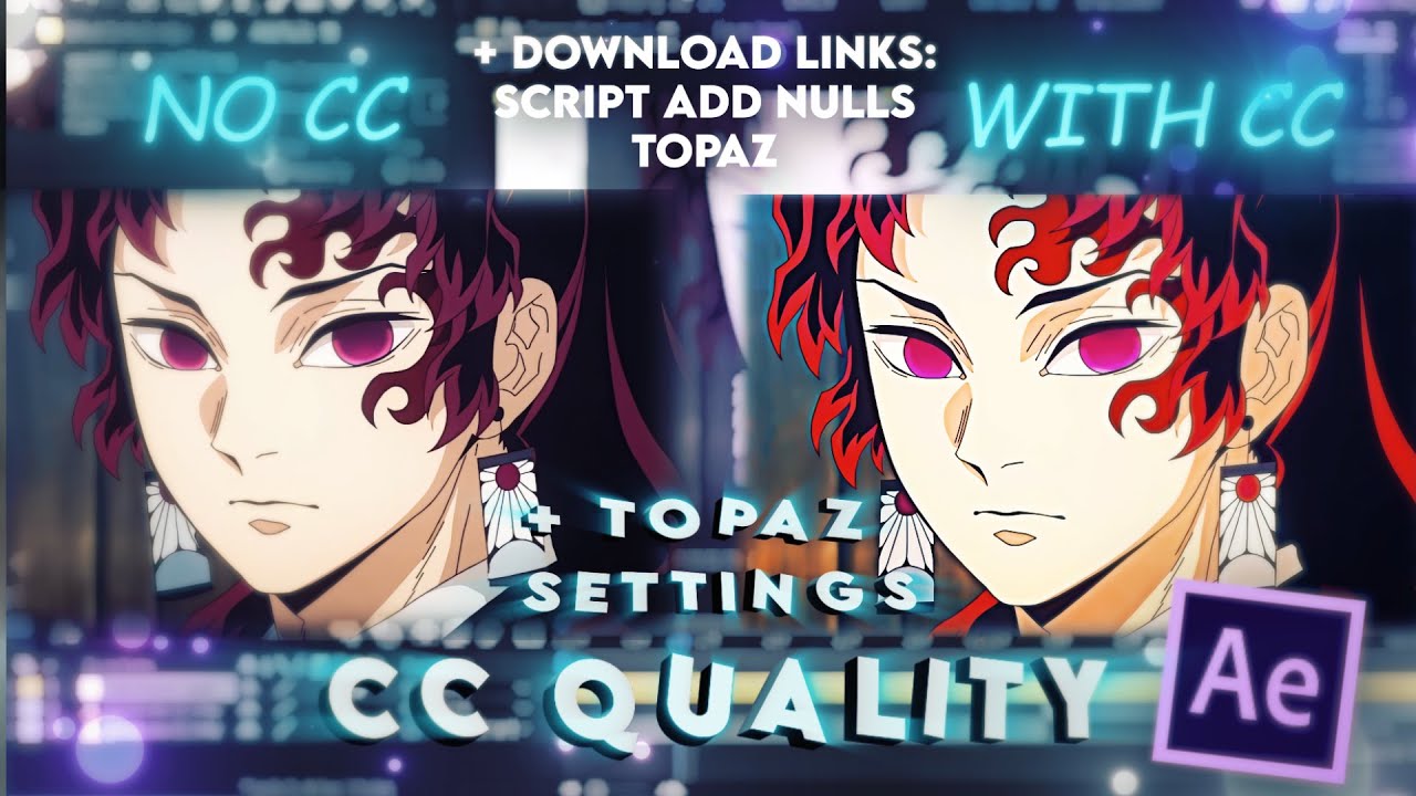 4K Quality CC | Tutorial After Effects + Topaz Settings #fyp #foryoupage #tutorial #anime #edit