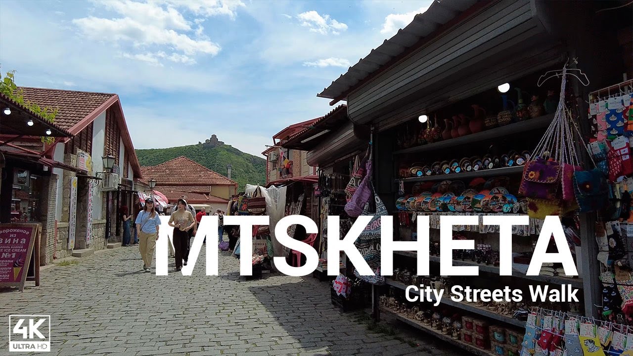 Old City Center 4K walk, Mtskheta, Saqartvelo (Georgia)