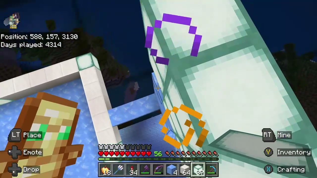 ADHD Minecraft - Ice Boat Racetrack 24 - Relaxed Cool Chill Calm