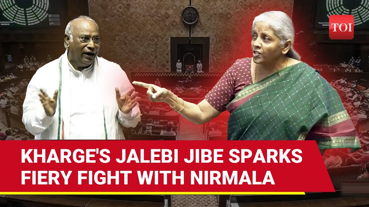 FM Nirmala Fights With Cong's Kharge Over Budget Jibe I Parliament Showdown