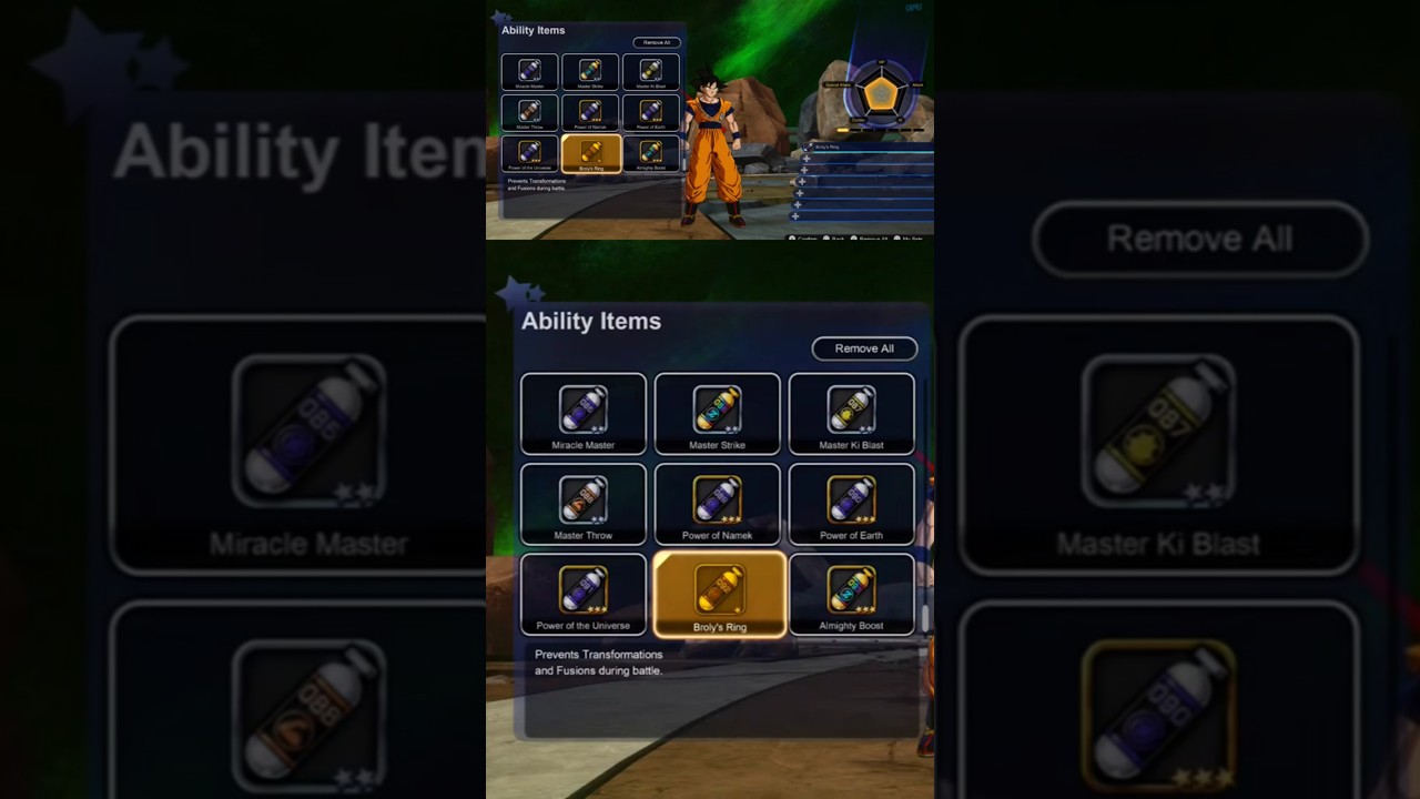 DRAGON BALL: Sparking! ZERO Ability Items, Broly's Ring Bug (Outdated)
