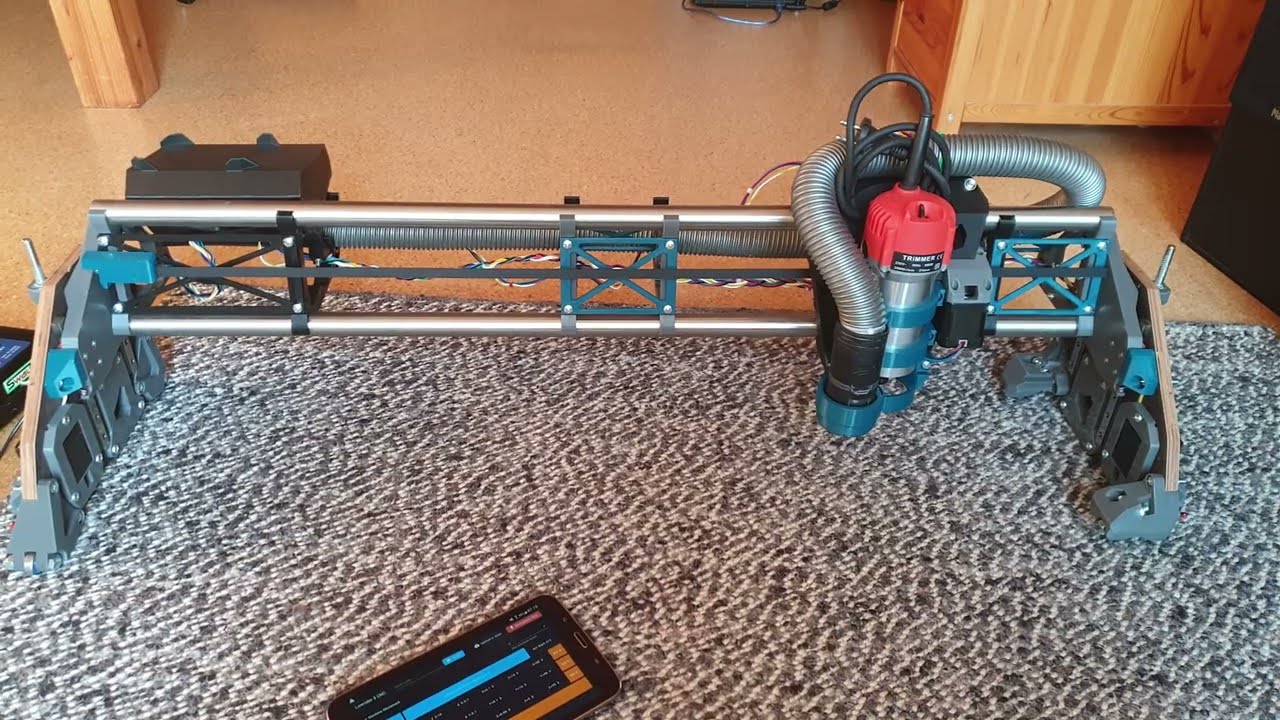 Lowrider 3 CNC first tests with Duet2 WiFi Duel Endstops and CNC Webcontrol