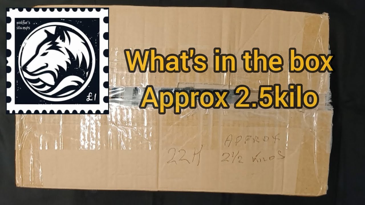 What's in the box? 2.5 kilo mix of stamps
