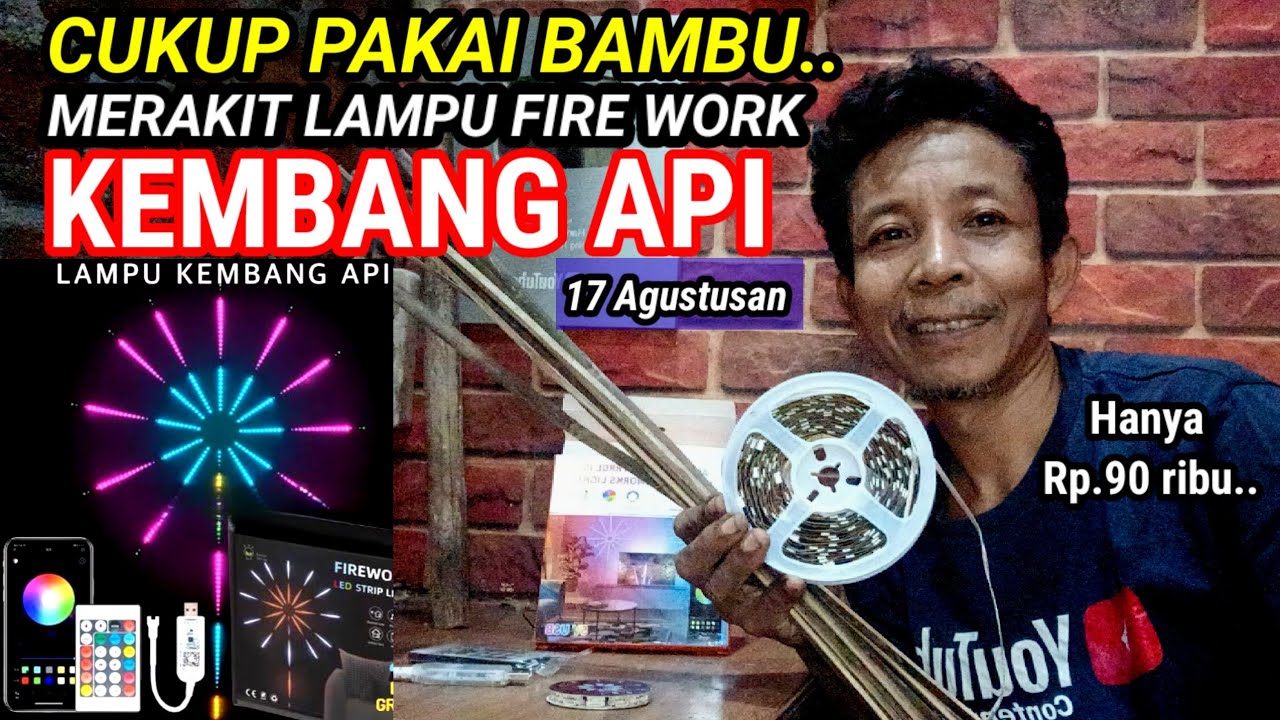 LAMPU 17AGUTUSAN PALING KEREN ‼️SUPER AWET DAN  MUDAH CARA PASANG❓Cukup Pakai Bambu