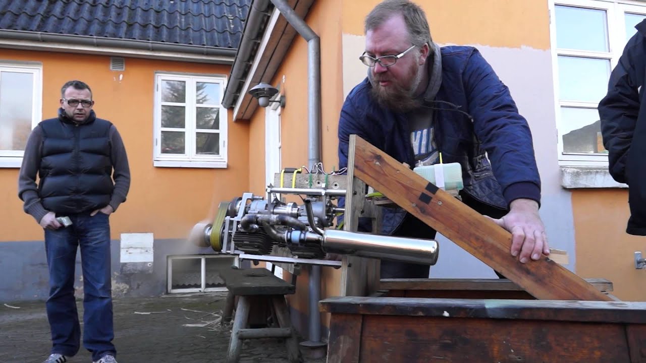 Tinus's Homebuilt 2x ZG62 inline petrol engine..