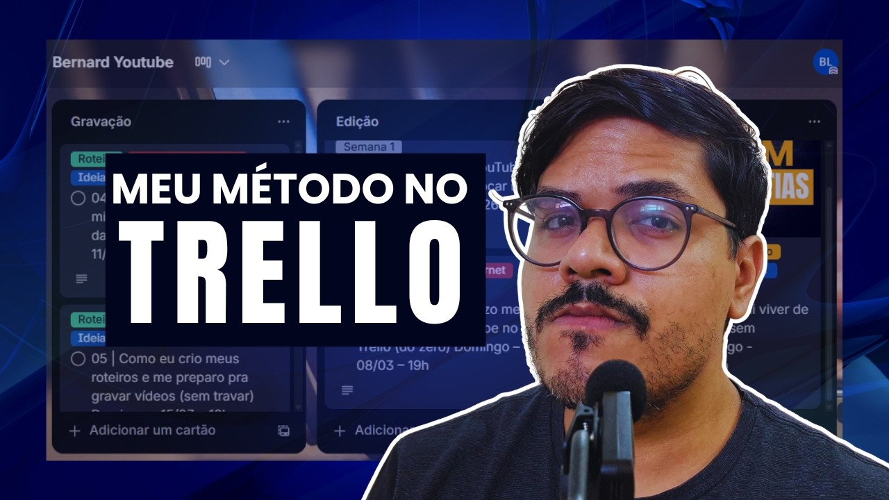 Como eu organizo meus conteúdos do YouTube no Trello (do zero)