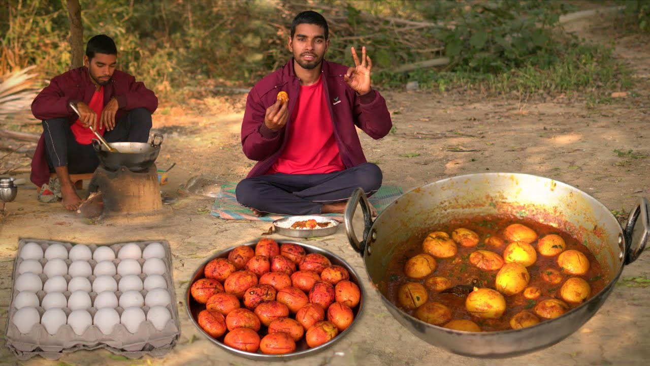 सबसे आसान अंडा मसाला बनाने का तरीका | Egg Masala Curry Cooking in Village style | Anda Masala Recipe