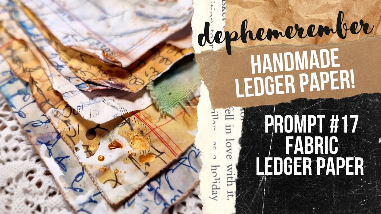 HANDMADE LEDGER PAPER! DEPHEMEREMBER #17 [junk journal ephemera collab with @49dragonflies ]